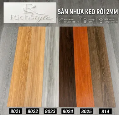 Sàn nhựa 2mm keo rời